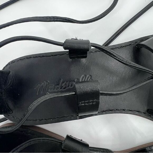 Madewell Sandals Black Leather Size 7.5 - Picture 5 of 11